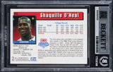 Magic Shaquille O'Neal Authentic Signed 1992 Hoops #442 Rookie Card BAS Slabbed