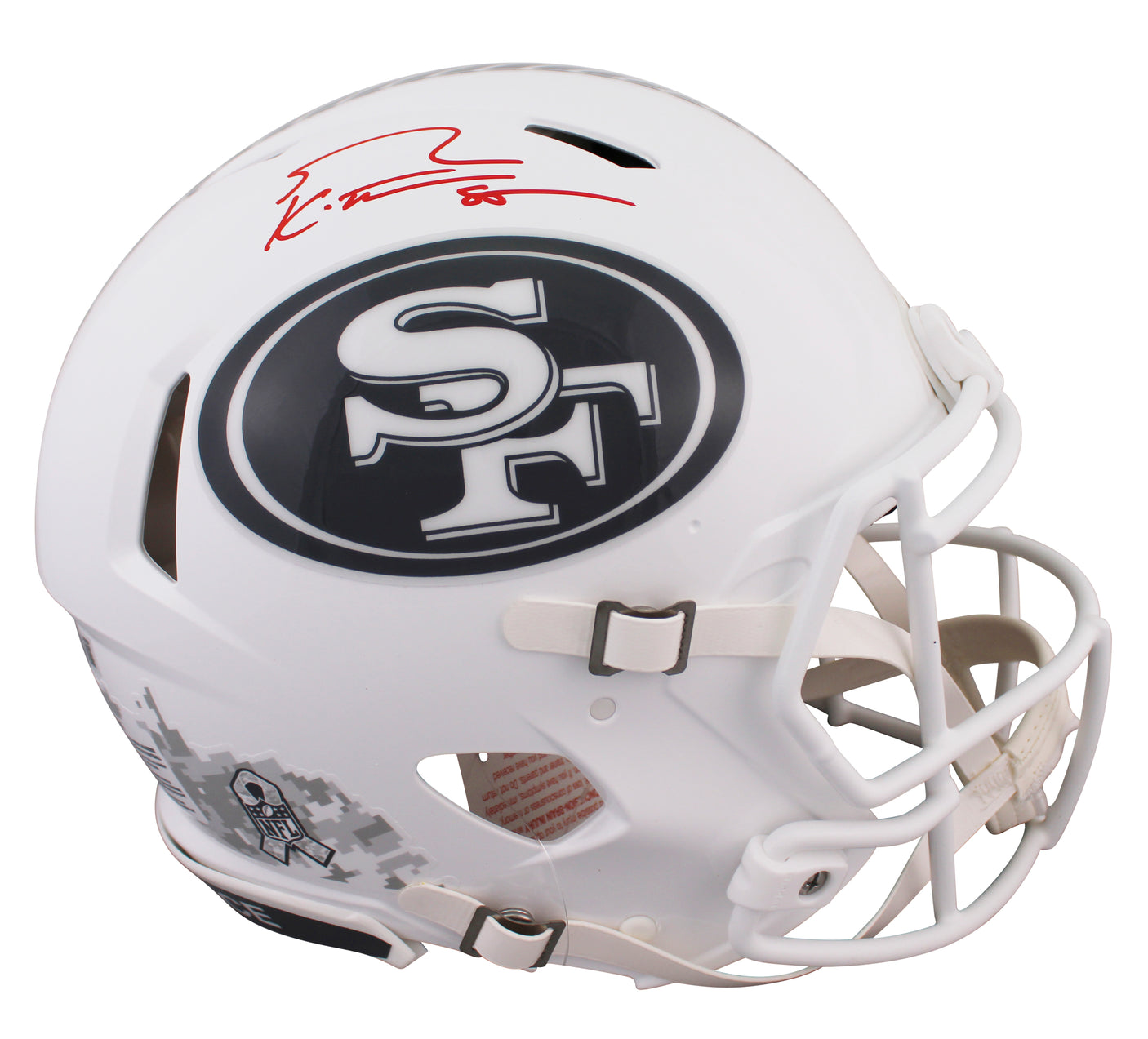 49ers George Kittle Signed STS III Full Size Speed Proline Helmet W/ Case BAS W