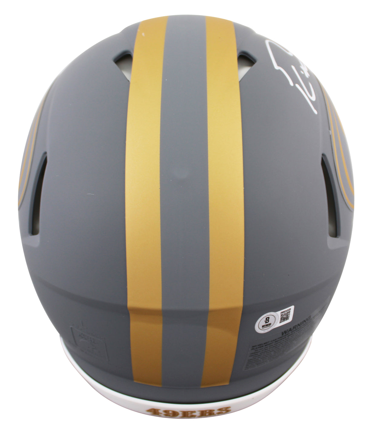 49ers George Kittle Signed Slate Full Size Speed Proline Helmet W/ Case BAS Wit