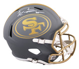 49ers George Kittle Signed Slate Full Size Speed Rep Helmet W/ Case BAS Witness
