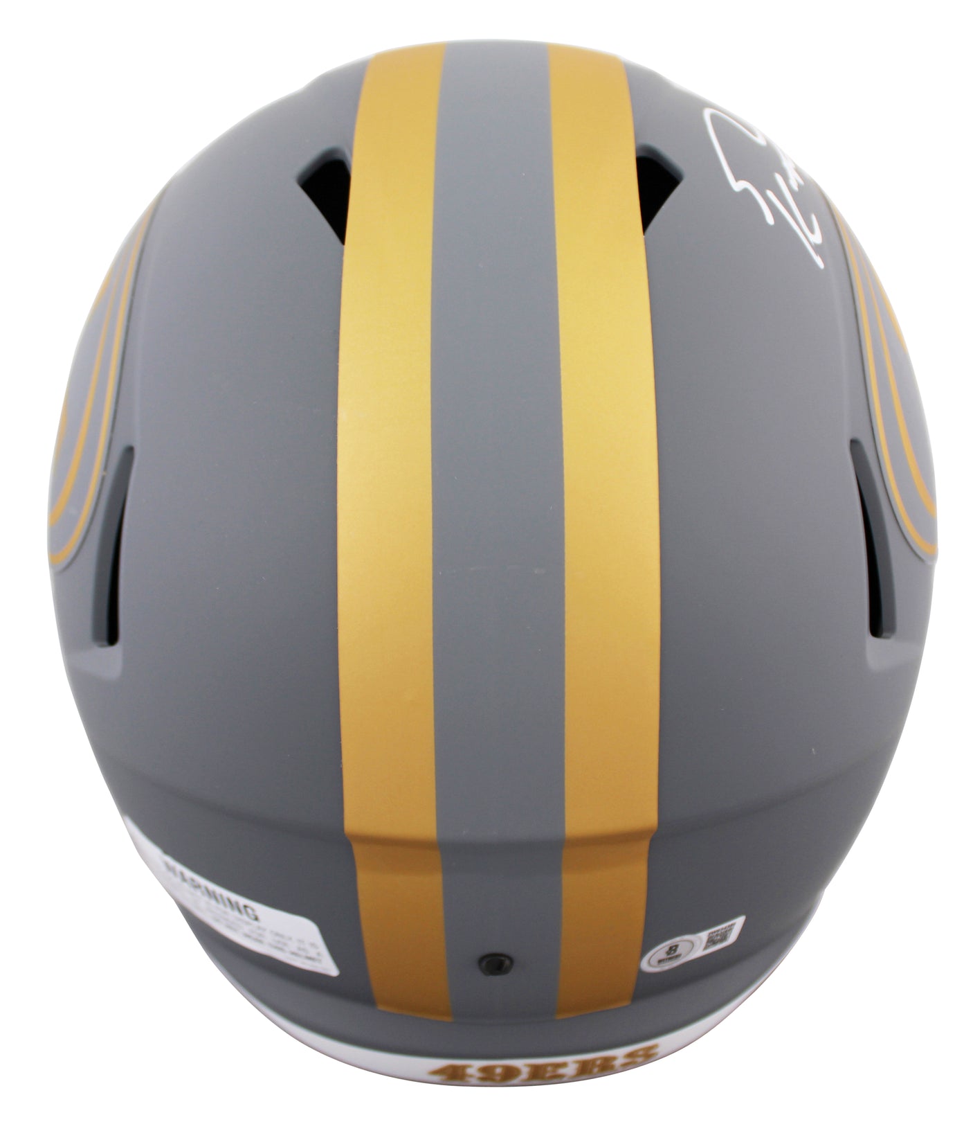 49ers George Kittle Signed Slate Full Size Speed Rep Helmet W/ Case BAS Witness