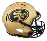 49ers George Kittle Signed Rave Full Size Speed Proline Helmet W/ Case BAS Wit