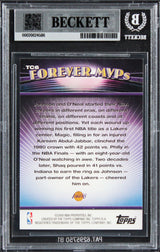 Shaquille O'Neal & Magic Johnson Signed 2000 Topps Chrome #TC6 Card BAS Slabbed