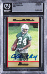 Jets Darrelle Revis Authentic Signed 2007 Bowman Gold #199 Rookie Card BAS Slab