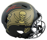 Buccaneers Mike Evans Signed STS IV F/S Speed Proline Helmet W/ Case BAS Witness