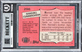 Eagles Randall Cunningham Authentic 1987 Topps #296 Card Autographed BAS Slabbed
