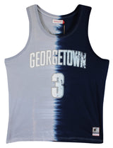 Georgetown Allen Iverson Signed Tie Dye Cotton M&N Tank Jersey BAS Witnessed