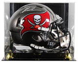 Buccaneers Mike Evans Signed Full Size Speed Proline Helmet W/ Case BAS Witness