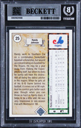 Expos Randy Johnson Authentic Signed 1989 Upper Deck #25 Rookie Card BAS Slabbed