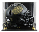 49ers Frank Gore Signed STS IV Full Size Speed Rep Helmet W/ Case BAS Witnessed