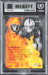 Raiders Ashton Jeanty Signed 2025 Donruss Red Hot Rookies #9 RC Card BAS Slabbed