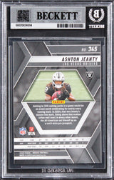 Raiders Ashton Jeanty Signed 2025 Panini Mosaic #345 Rookie Card BAS Slabbed