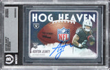Raiders Ashton Jeanty Signed 2025 Absolute Hog Heaven #7 Rookie Card BAS Slabbed