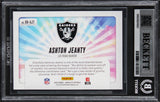 Raiders Ashton Jeanty Signed 2025 Absolute Hog Heaven #7 Rookie Card BAS Slabbed