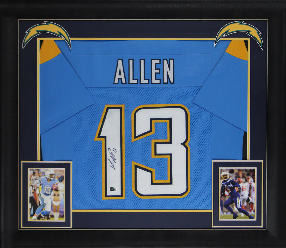 Keenan Allen Authentic Signed Powder Blue Pro Style Framed Jersey BAS Witnessed