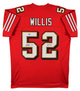 Patrick Willis "HOF 24" Signed Red Pro Style Jersey w/ Dropshadow BAS Witness 2