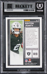Raiders Ashton Jeanty Authentic Signed 2025 Donruss #7 Rookie Card BAS Slabbed