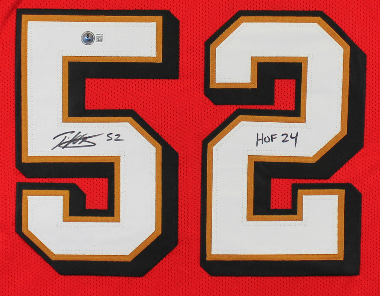 Patrick Willis "HOF 24" Signed Red Pro Style Framed Jersey w/ Dropshadow BAS W 2