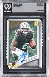 Raiders Ashton Jeanty Authentic Signed 2025 Donruss #7 Rookie Card BAS Slabbed 2