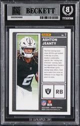 Raiders Ashton Jeanty Authentic Signed 2025 Donruss #7 Rookie Card BAS Slabbed 2