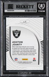 Raiders Ashton Jeanty Signed 2025 Donruss Optic HP #6 Rookie Card BAS Slabbed