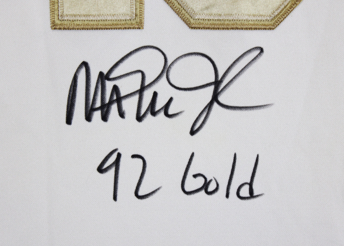 Magic Johnson "92 Gold" Signed White & Gold Nike Team USA Jersey BAS W #3W387218