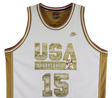 Magic Johnson "92 Gold" Signed White & Gold Nike Team USA Jersey BAS W #3W387218
