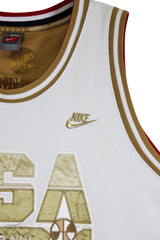 Magic Johnson "92 Gold" Signed White & Gold Nike Team USA Jersey BAS W #3W387218