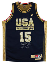 Magic Johnson "92 Gold" Signed Navy & Gold Nike Team USA Jersey BAS W #3W387216