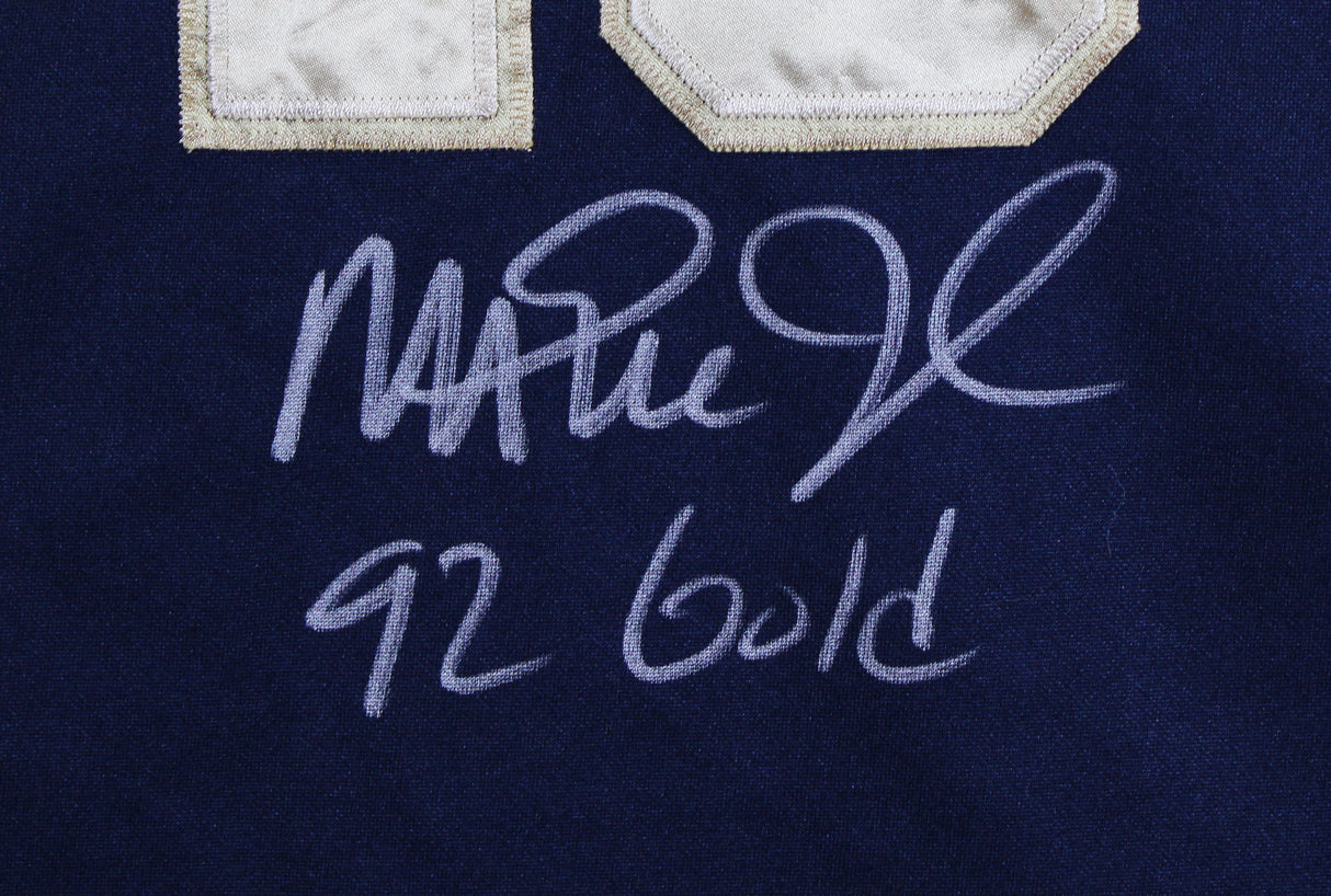 Magic Johnson "92 Gold" Signed Navy & Gold Nike Team USA Jersey BAS W #3W387216