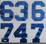 Cowboys (4) Lilly, Cole, Pugh, Andrie Signed White Pro Style Framed Jersey JSA