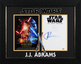 J.J. Abrams Signed & Framed Star Wars The Force Awakens Script Cover Photo PSA