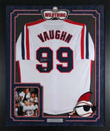 Charlie Sheen Major League Signed White Pro Style Framed Jersey BAS Wit #WN24915