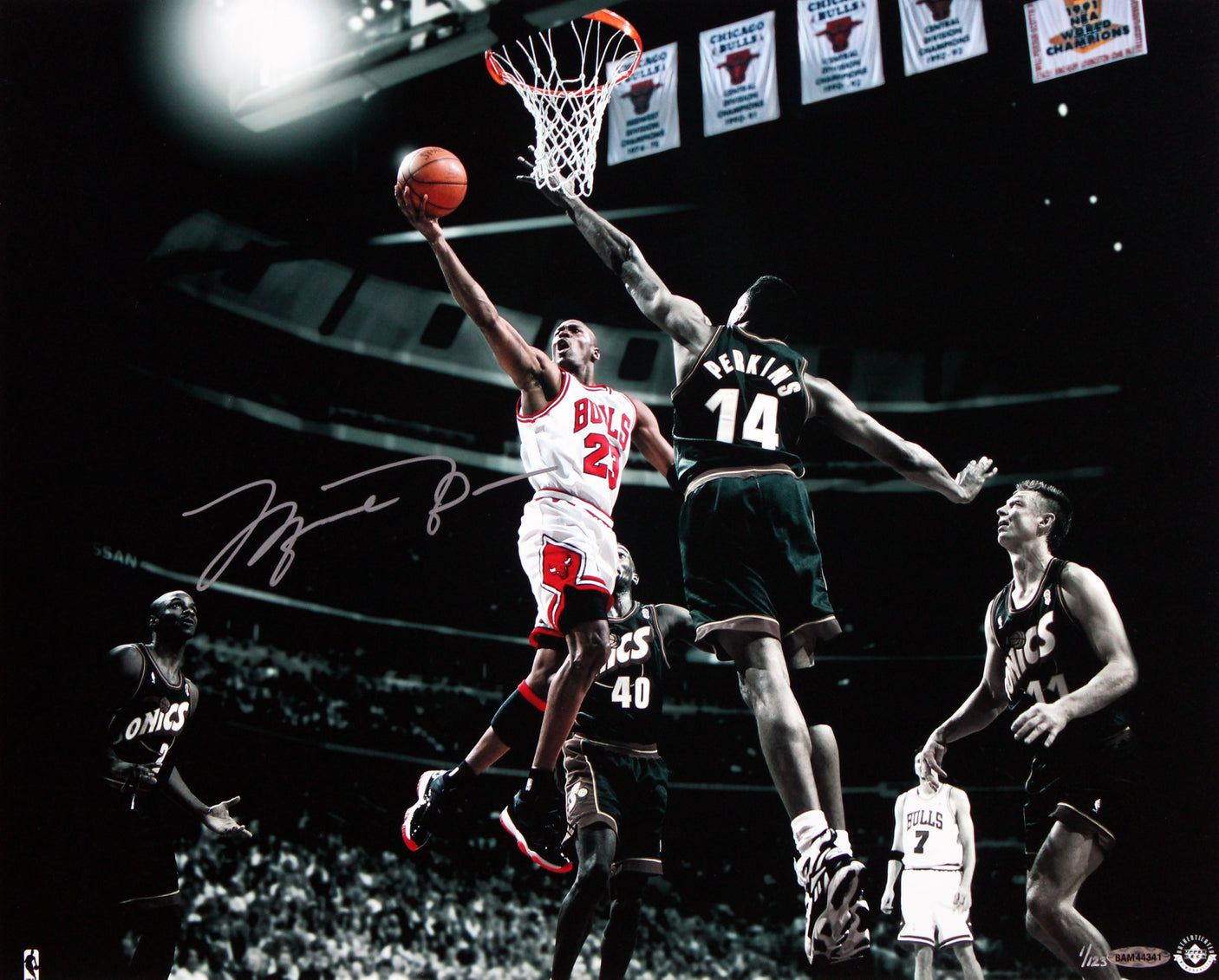 Bulls Michael Jordan Authentic Signed 16x20 Framed Photo LE #1/123 UDA #BAM44341