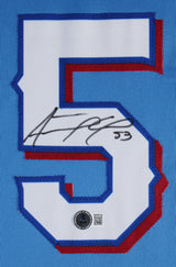 Adolis Garcia Authentic Signed Blue Pro Style Framed Jersey BAS Wit #2W285134