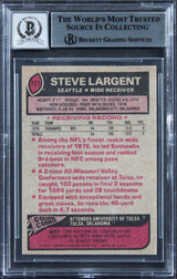 Seahawks Steve Largent "HOF 95" Signed 1977 Topps #177 Card Auto 10! BAS Slab 3