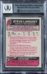 Seahawks Steve Largent "HOF 95" Signed 1977 Topps #177 Card Auto 10! BAS Slab 2