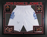 MMA Jon Jones Authentic Signed & Framed White Fighting Trunks BAS Wit #WJ76106