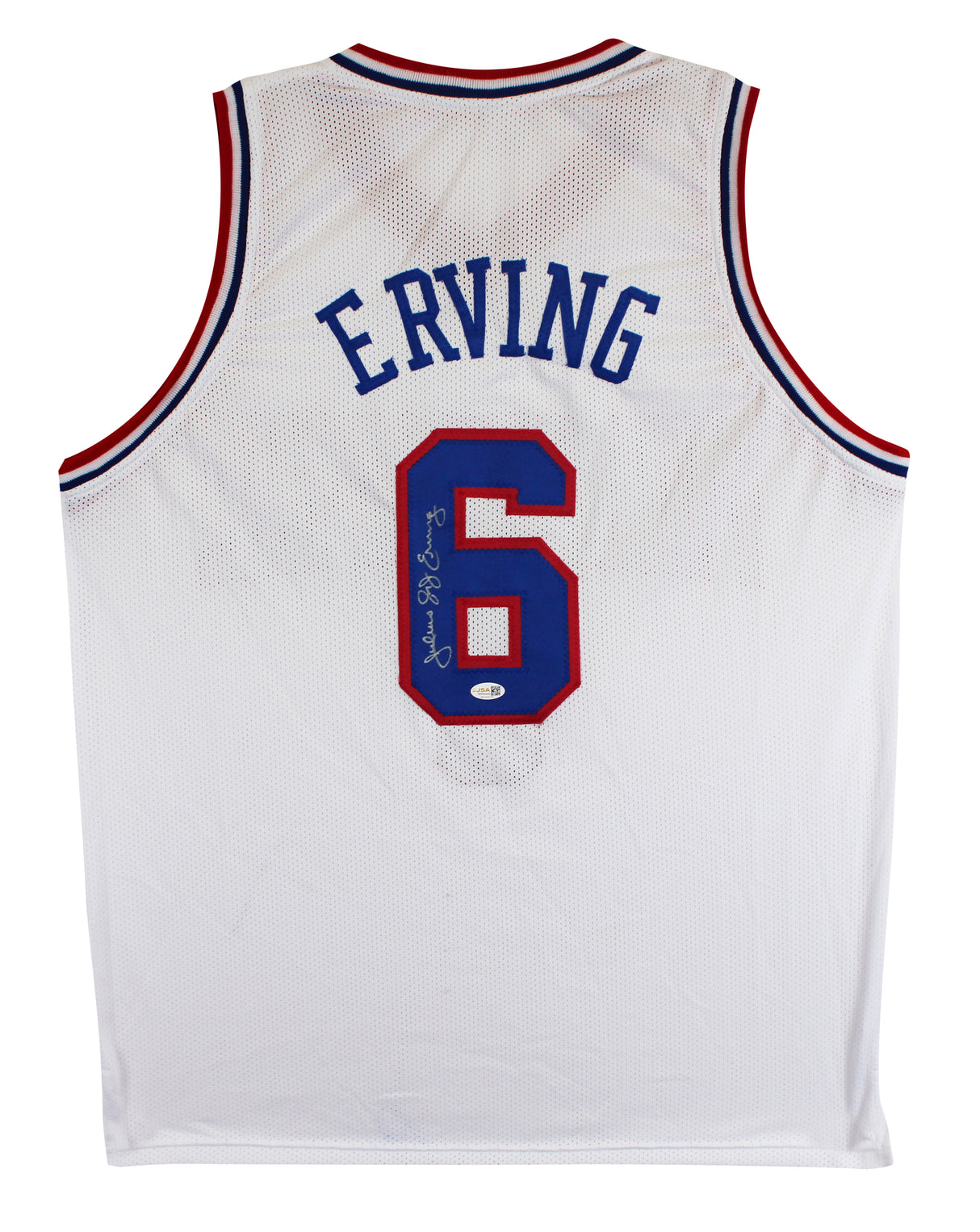 Julius "Dr. J" Erving Authentic Signed White Pro Style Jersey JSA Witness