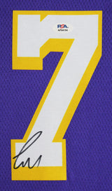 Lakers Luka Doncic Signed Purple Nike Swingman Framed Jersey PSA/DNA #AP94194