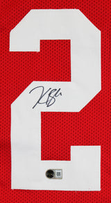 Kaelon Black Authentic Signed Red Pro Style Jersey Autographed BAS Witnessed