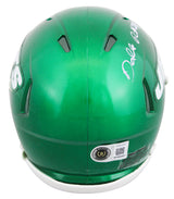 Jets Darrelle Revis Authentic Signed Speed Mini Helmet BAS Witnessed #4W919203