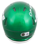 Jets Darrelle Revis Authentic Signed Speed Mini Helmet BAS Witnessed #4W919204