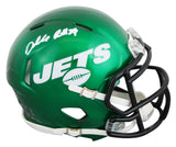 Jets Darrelle Revis Signed 2019-23 TB Speed Mini Helmet W/ Case BAS Witnessed