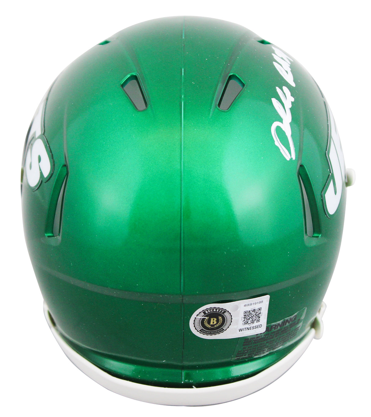 Jets Darrelle Revis Signed 2019-23 TB Speed Mini Helmet W/ Case BAS Witnessed