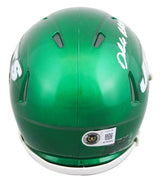 Jets Darrelle Revis Signed 2019-23 TB Speed Mini Helmet W/ Case BAS Witnessed