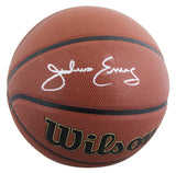 76ers Julius "Dr. J" Erving Signed Wilson Trophy Series Basketball W/ Case JSA W