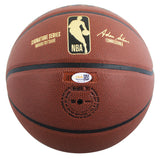 76ers Julius "Dr. J" Erving Signed Wilson Trophy Series Basketball JSA Witness