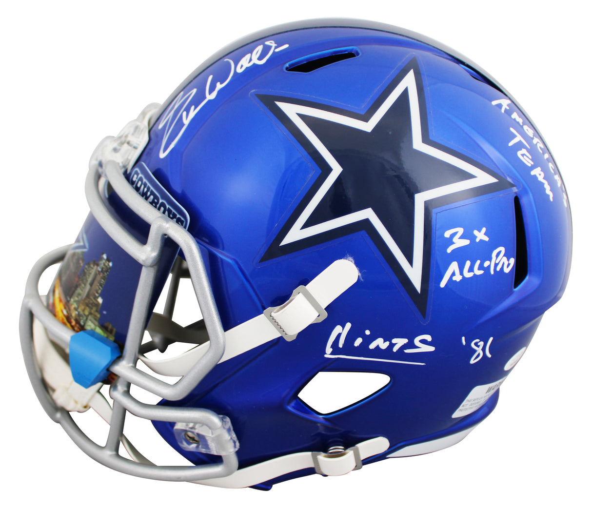 Cowboys Trevon Diggs & Everson Walls "5x Insc" Riddell F/S Speed Rep Helmet JSA