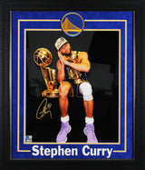 Warriors Stephen Curry Signed 16x20 Framed Night Night Spotlight Photo BAS LOA